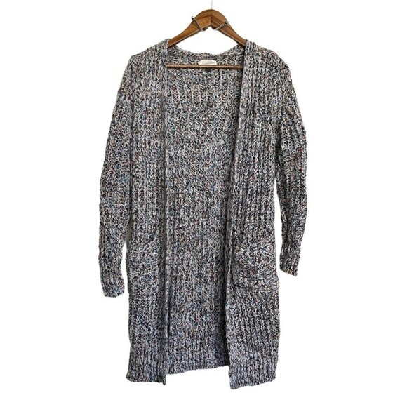 Universal Thread Sweaters - Universal Thread Womens Gray Chunky Knit Pockets Long Line Cardigan Sweater XS
